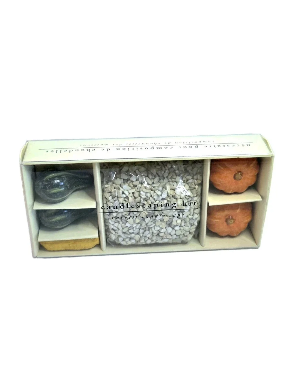 NEW Pier 1 Imports Candlescaping Kit Fall Harvest Pumpkin Gourds Gravel